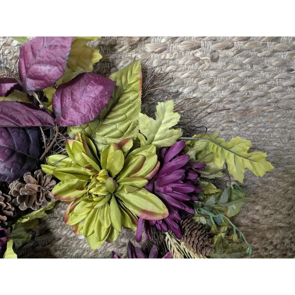 Purple Floral Leaf Twig 24